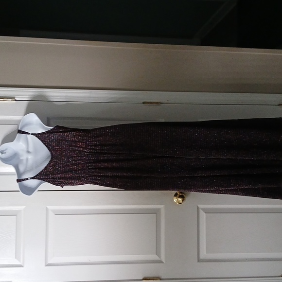 Wild Fable rainbow metallic wide leg spaghetti strap jumpsuit pants romper Sz S - Picture 8 of 10